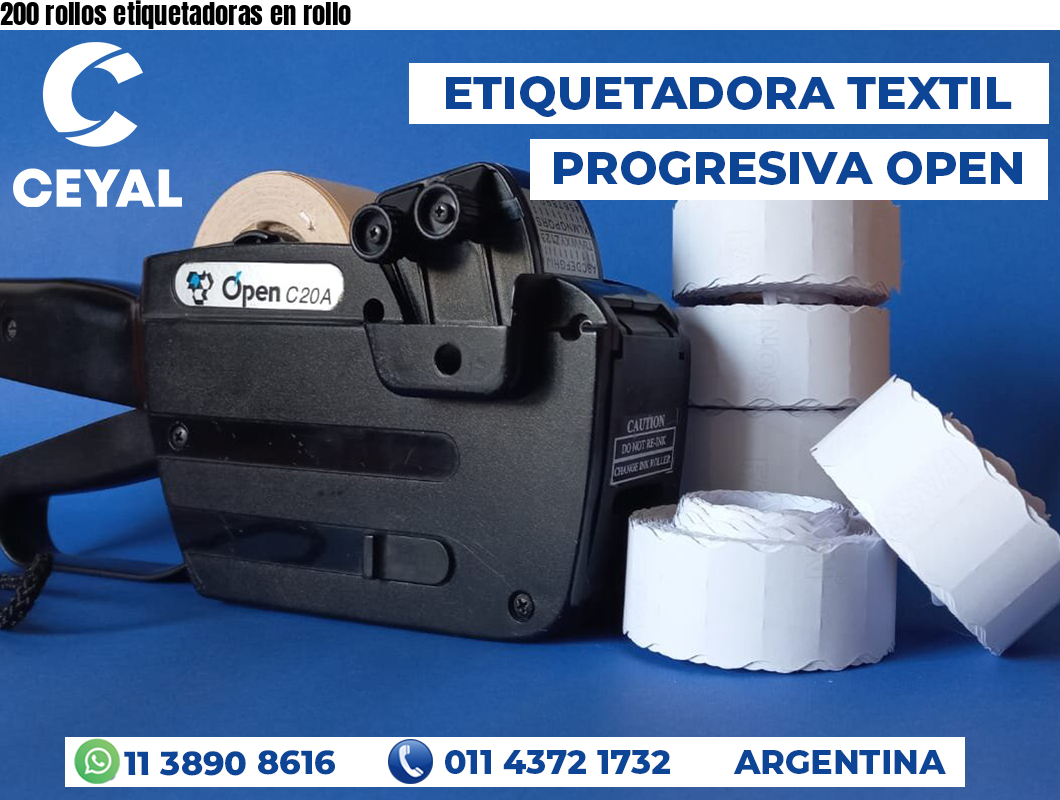 200 rollos etiquetadoras en rollo