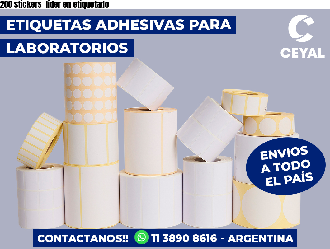 200 stickers  líder en etiquetado