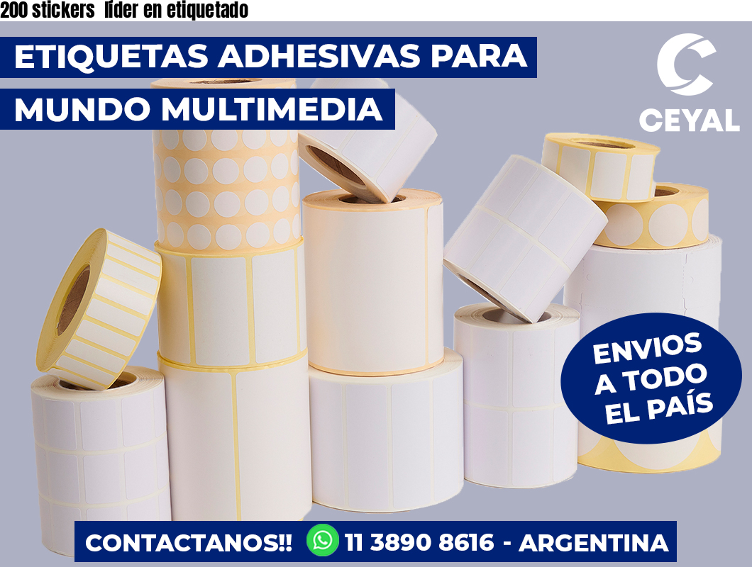 200 stickers  líder en etiquetado