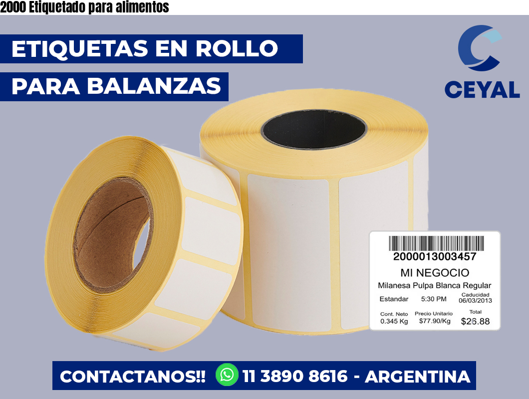 2000 Etiquetado para alimentos