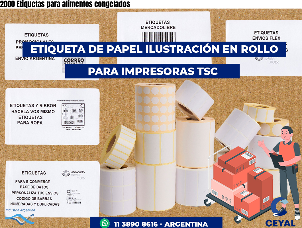 2000 Etiquetas para alimentos congelados
