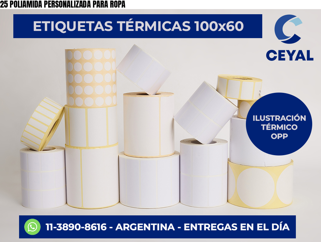 25 POLIAMIDA PERSONALIZADA PARA ROPA