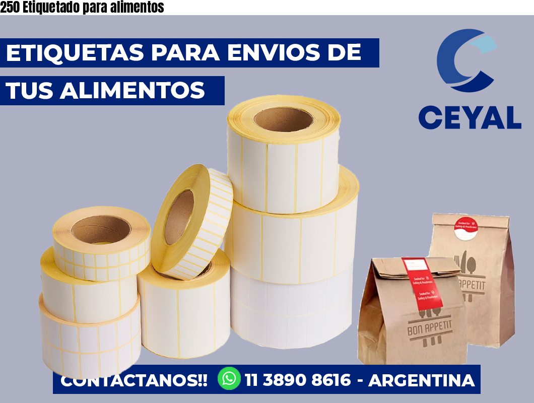 250 Etiquetado para alimentos