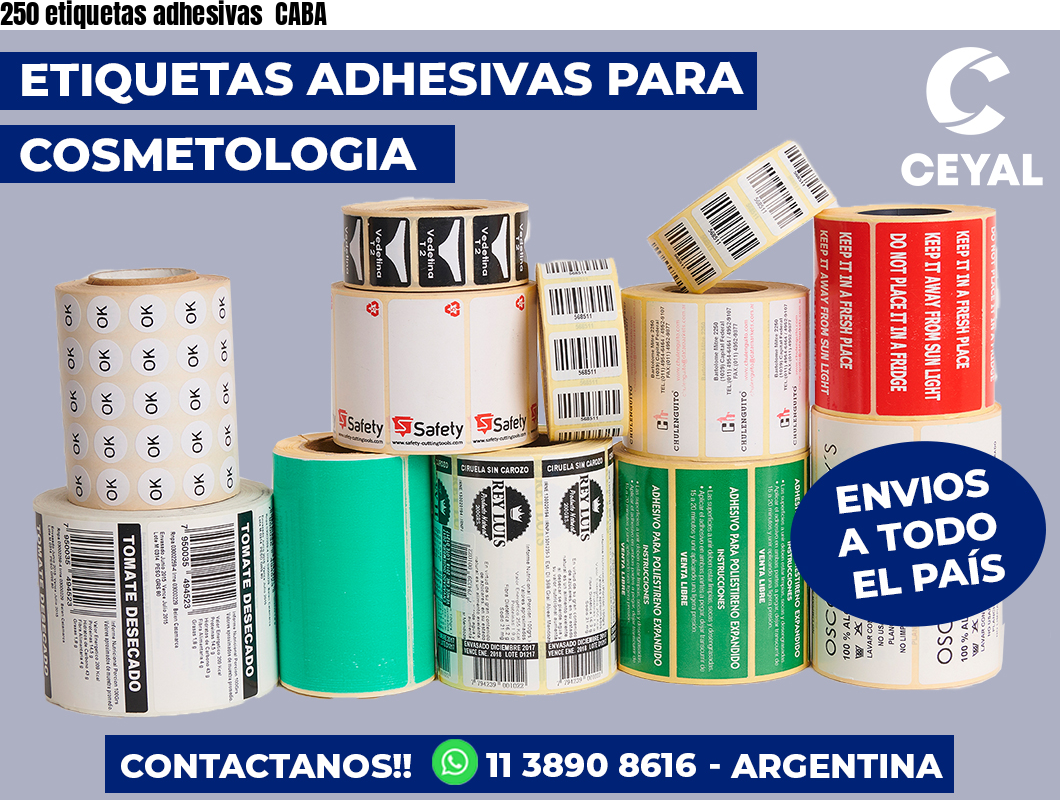250 etiquetas adhesivas  CABA