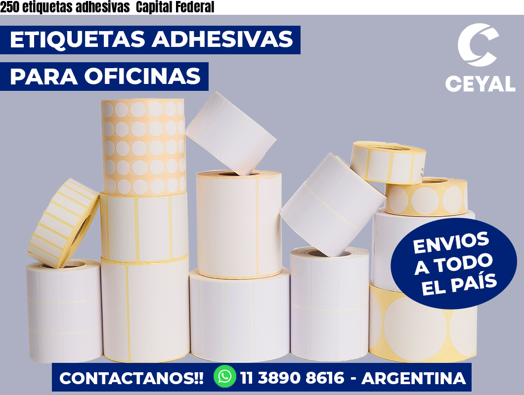 250 etiquetas adhesivas  Capital Federal