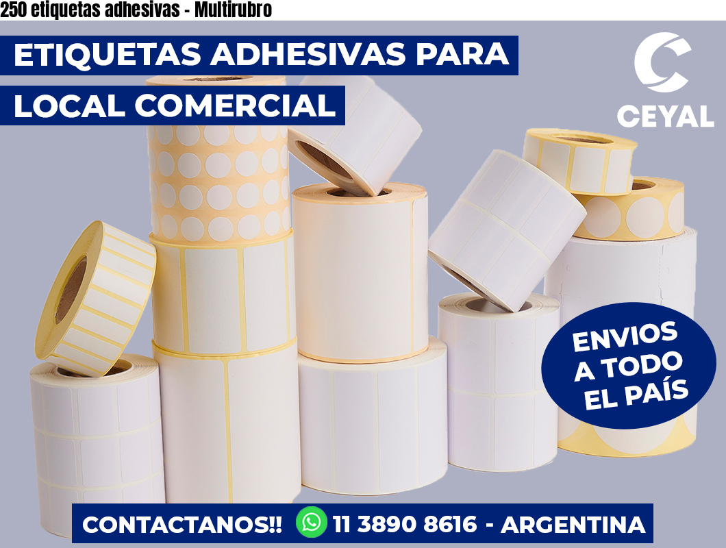 250 etiquetas adhesivas – Multirubro