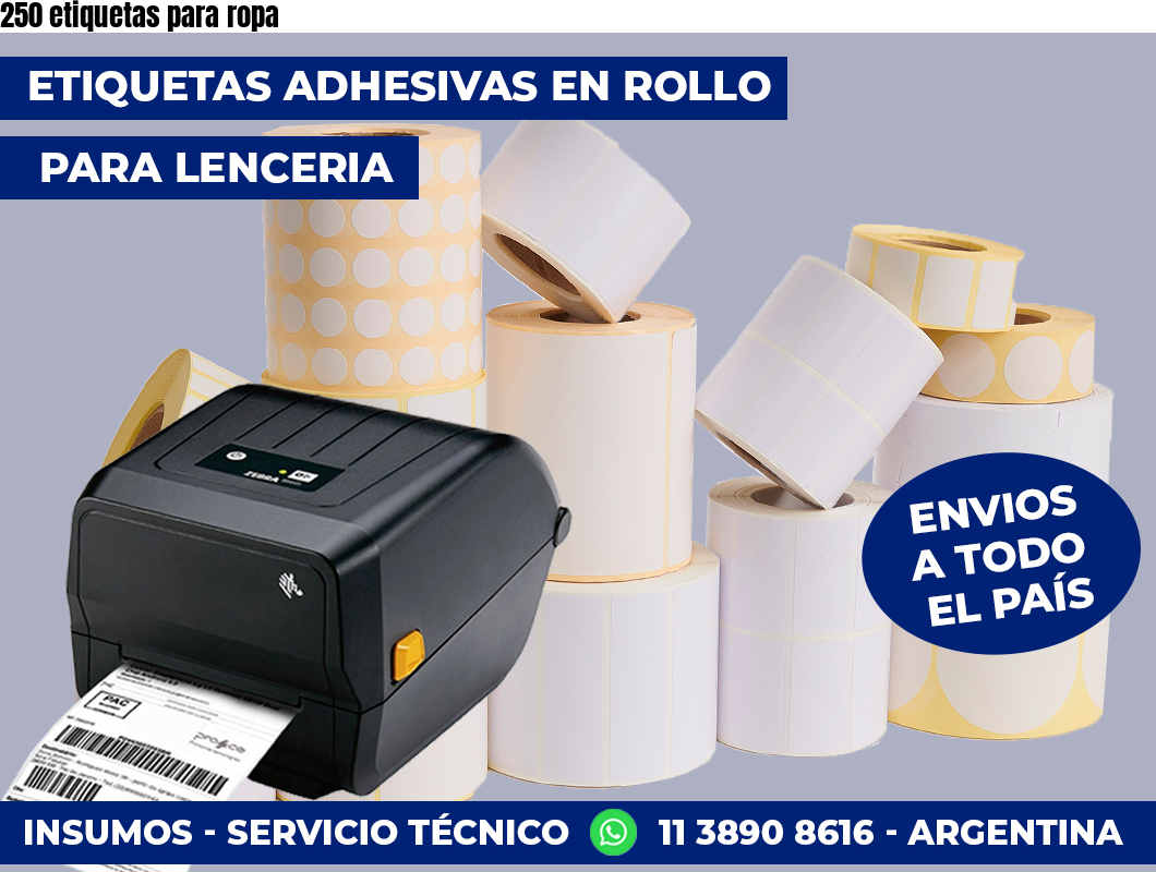 250 etiquetas para ropa