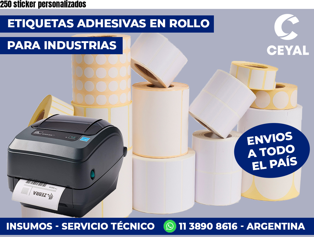 250 sticker personalizados 