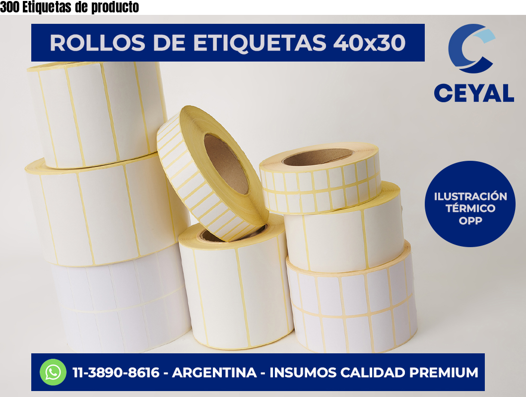300 Etiquetas de producto