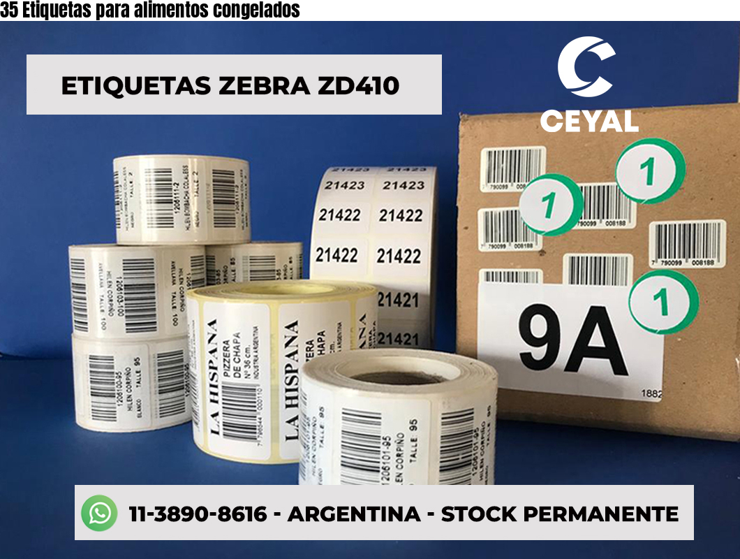 35 Etiquetas para alimentos congelados