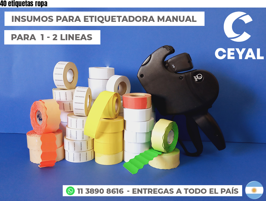 40 etiquetas ropa