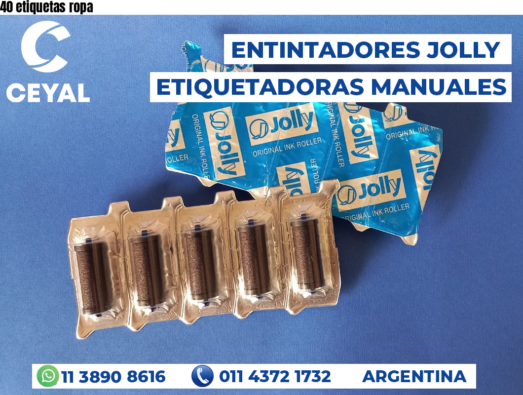 40 etiquetas ropa