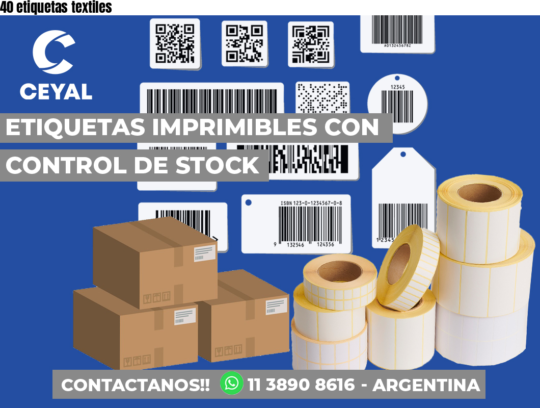 40 etiquetas textiles