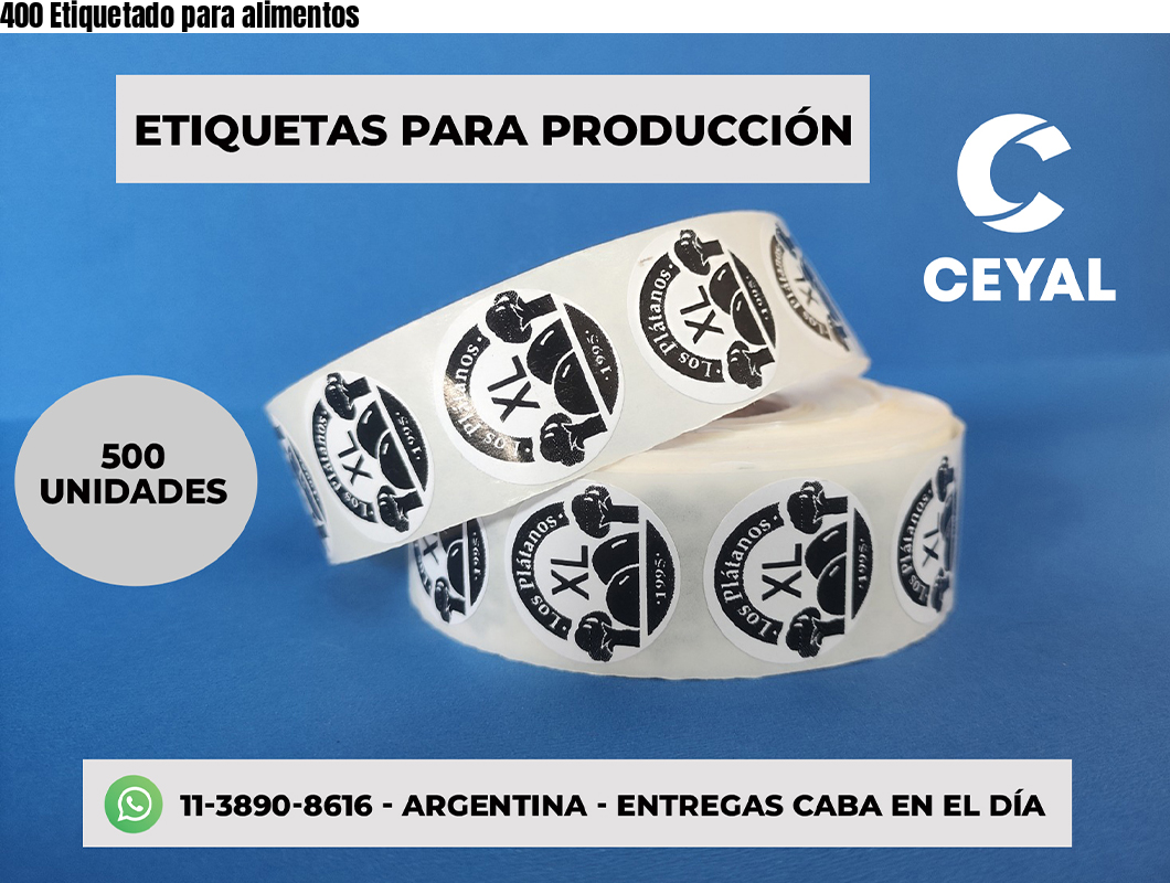 400 Etiquetado para alimentos