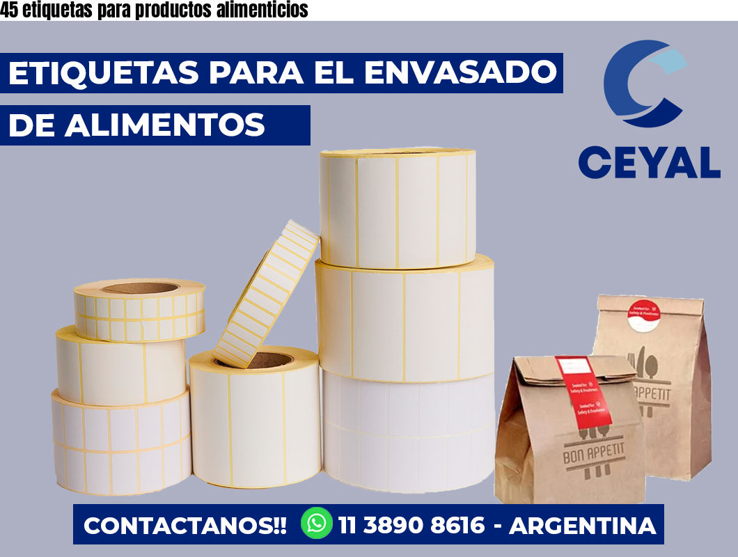 45 etiquetas para productos alimenticios