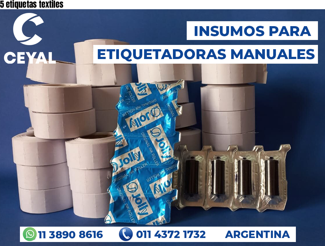 5 etiquetas textiles