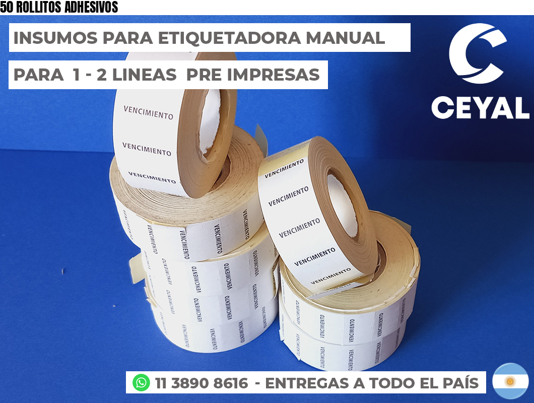 50 ROLLITOS ADHESIVOS