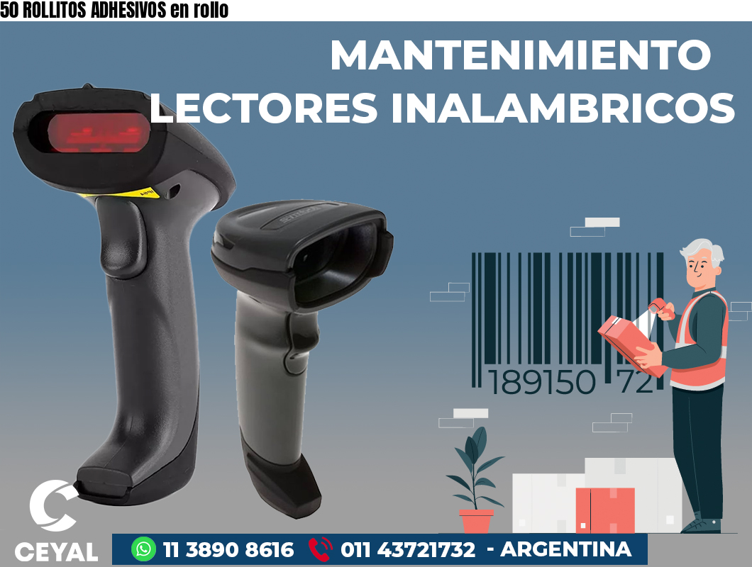 50 ROLLITOS ADHESIVOS en rollo