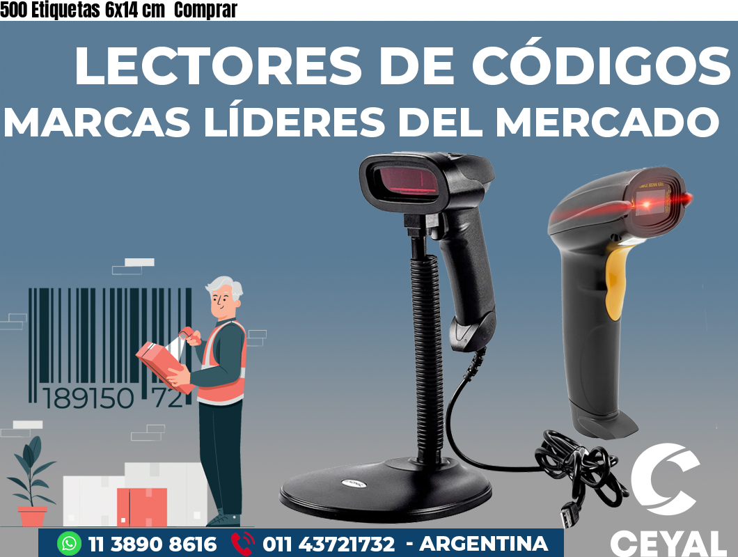 500 Etiquetas 6x14 cm  Comprar