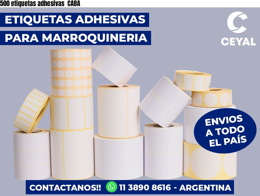 500 etiquetas adhesivas CABA