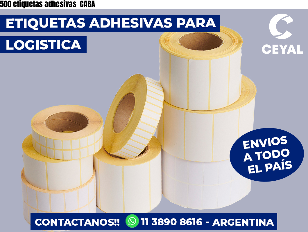 500 etiquetas adhesivas CABA