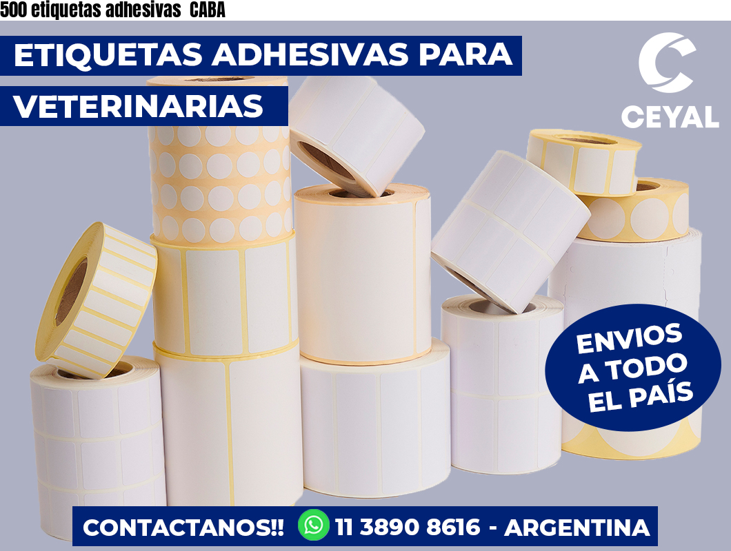 500 etiquetas adhesivas  CABA