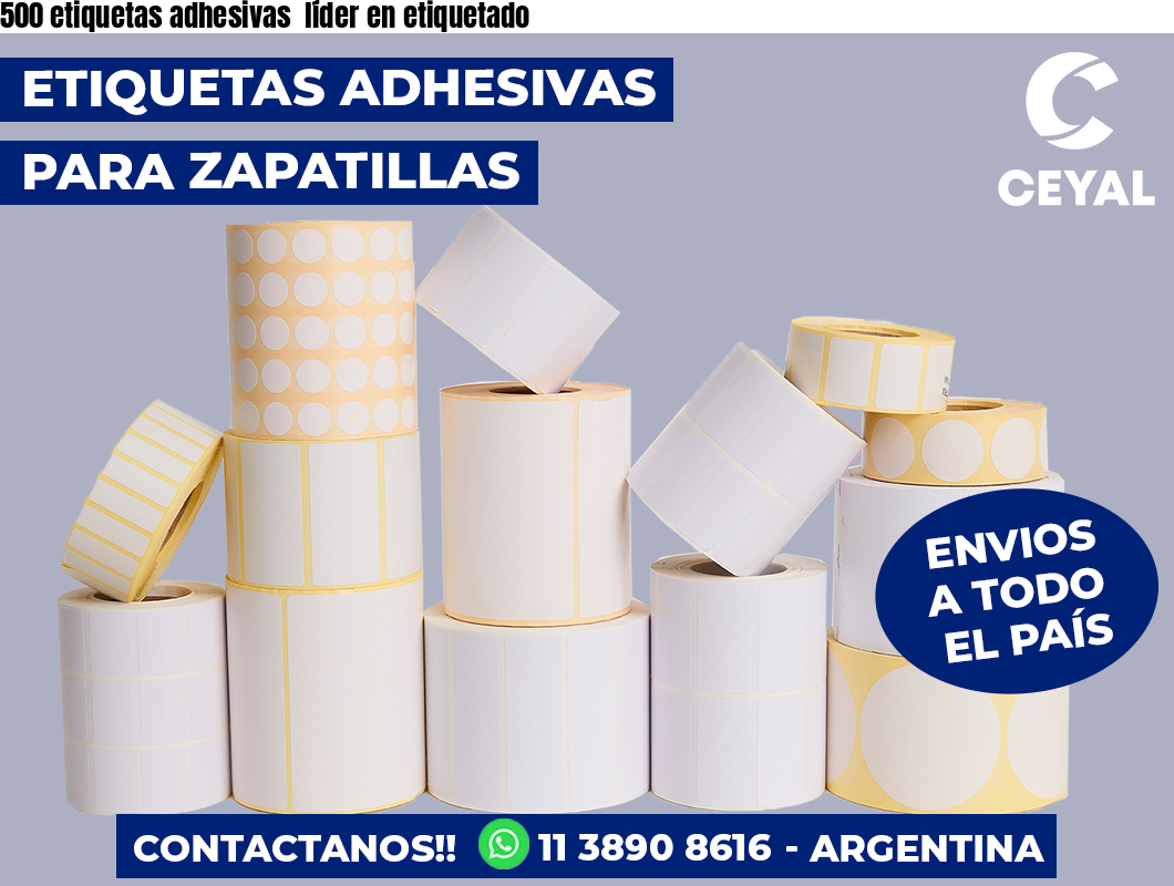 500 etiquetas adhesivas líder en etiquetado