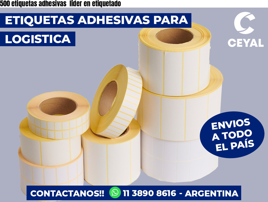 500 etiquetas adhesivas  líder en etiquetado