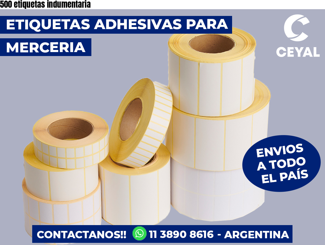 500 etiquetas indumentaria
