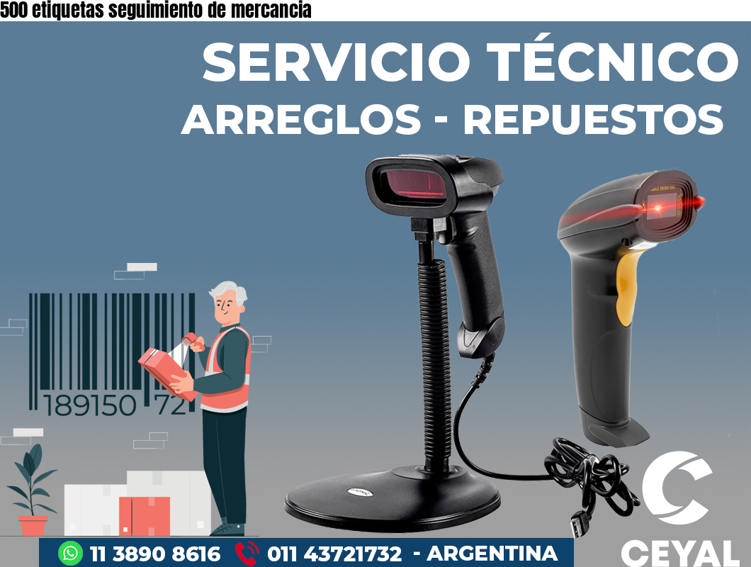 500 etiquetas seguimiento de mercancia