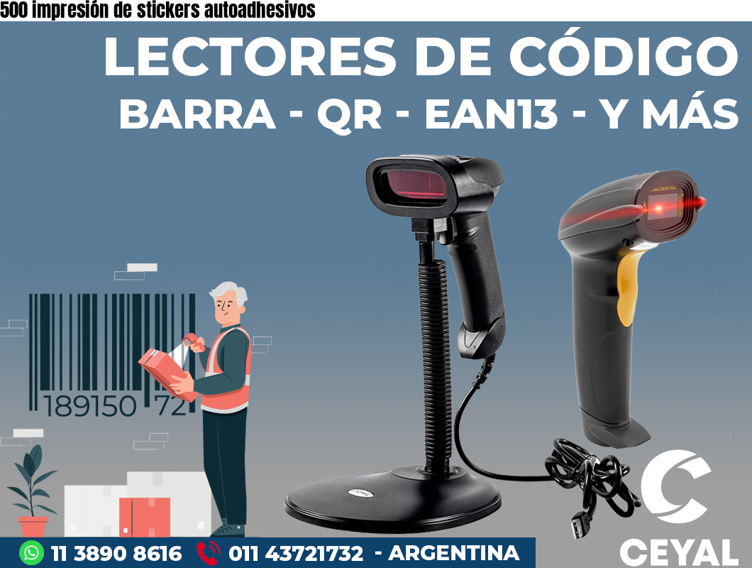 500 impresión de stickers autoadhesivos