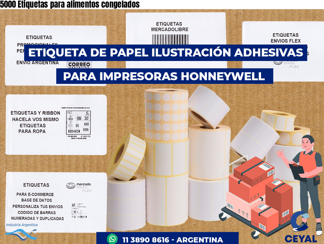 5000 Etiquetas para alimentos congelados