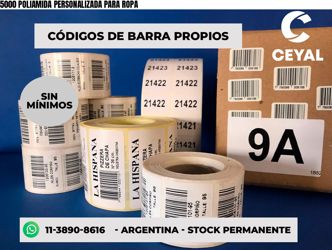 5000 POLIAMIDA PERSONALIZADA PARA ROPA