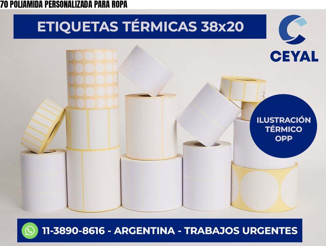 70 POLIAMIDA PERSONALIZADA PARA ROPA