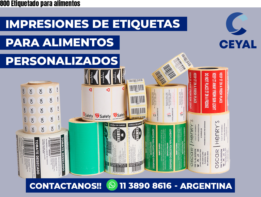 800 Etiquetado para alimentos