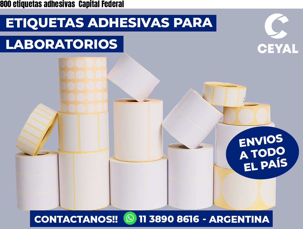 800 etiquetas adhesivas Capital Federal