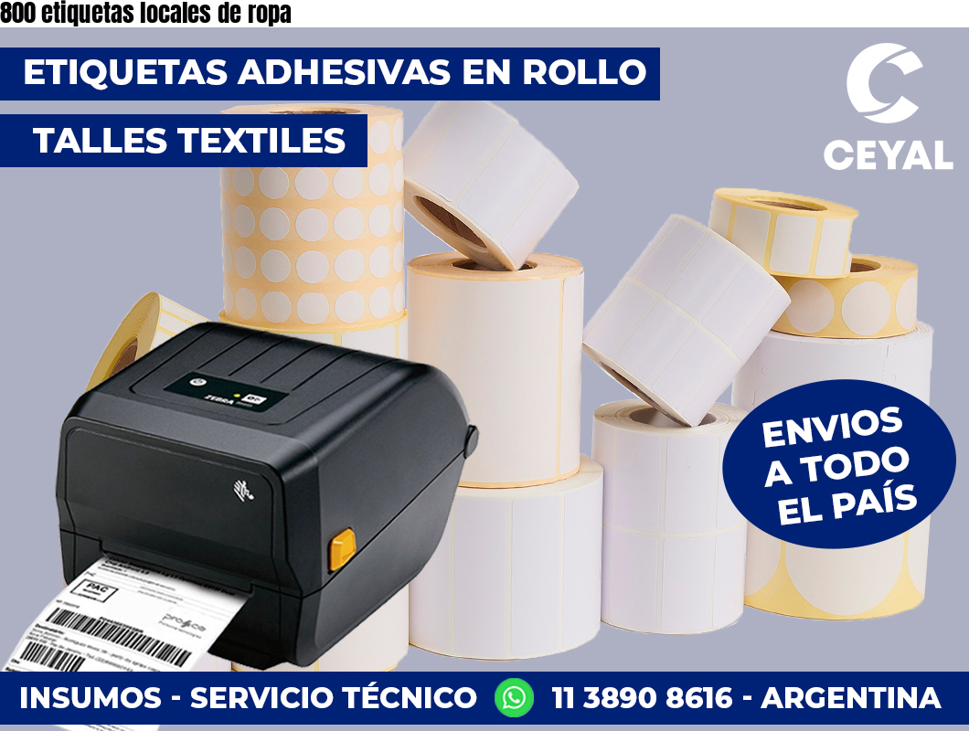 800 etiquetas locales de ropa