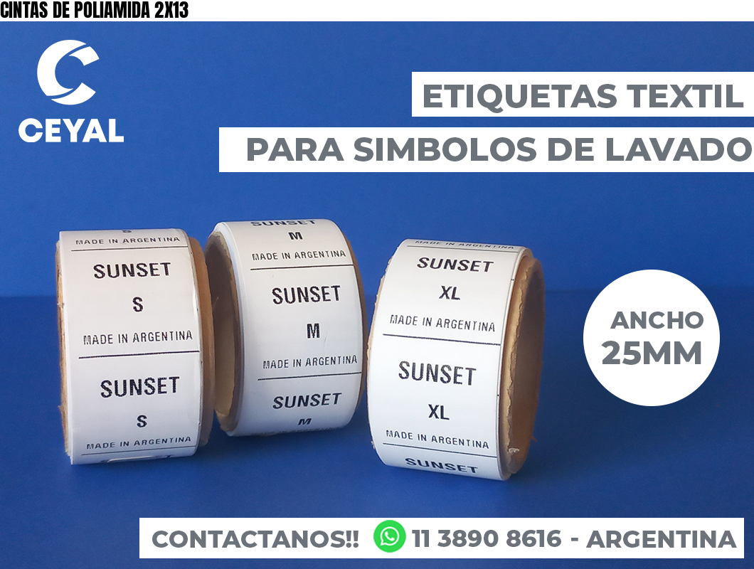 CINTAS DE POLIAMIDA 2X13