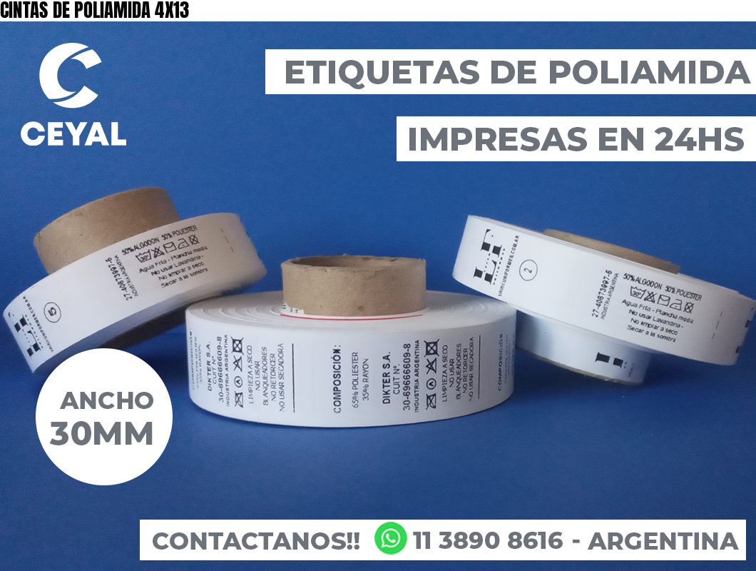 CINTAS DE POLIAMIDA 4X13