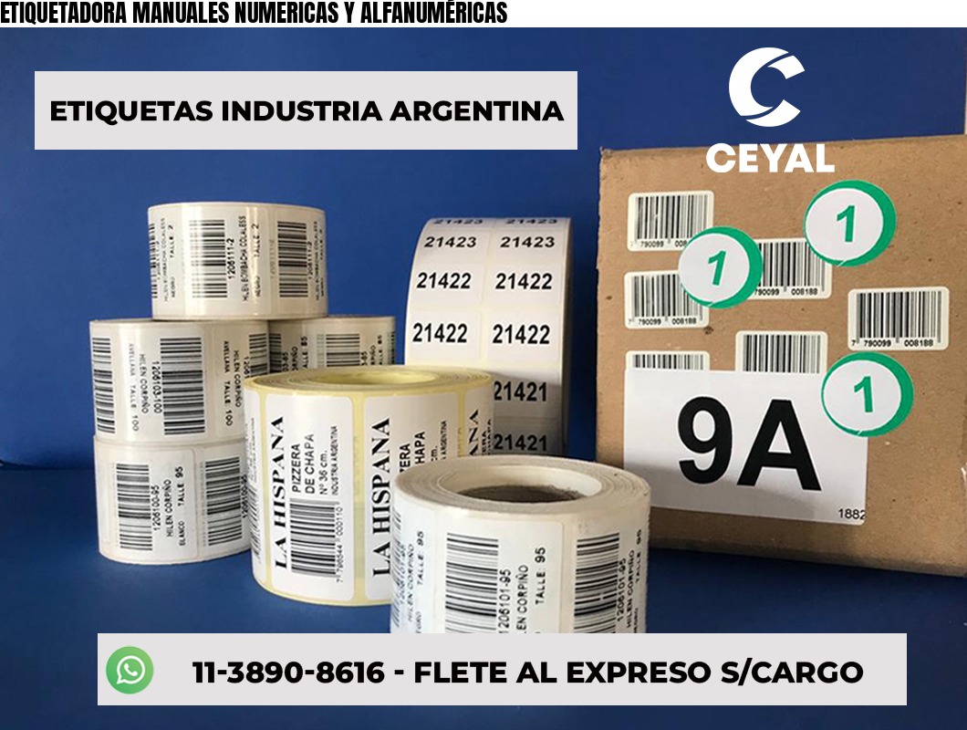 ETIQUETADORA MANUALES NUMERICAS Y ALFANUMÉRICAS