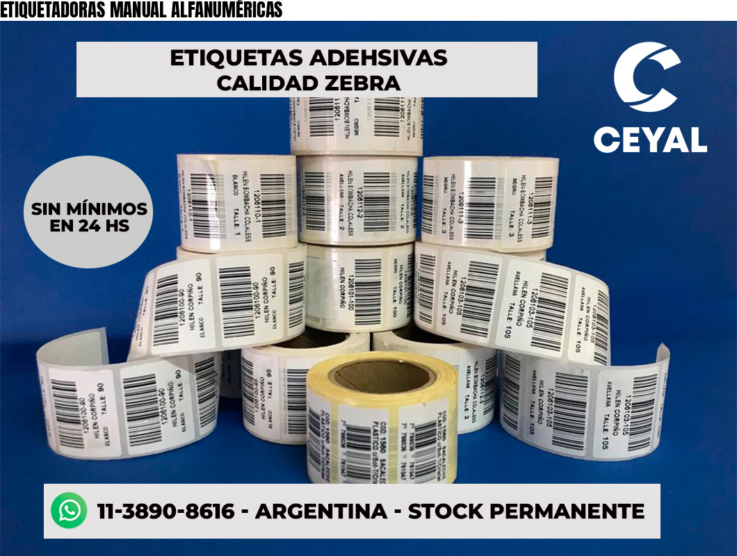 ETIQUETADORAS MANUAL ALFANUMÉRICAS