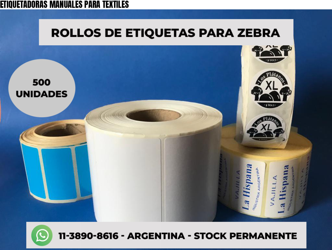 ETIQUETADORAS MANUALES PARA TEXTILES