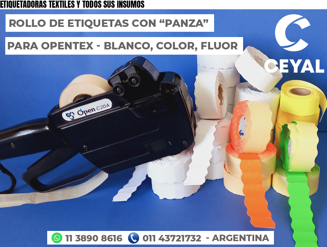 ETIQUETADORAS TEXTILES Y TODOS SUS INSUMOS