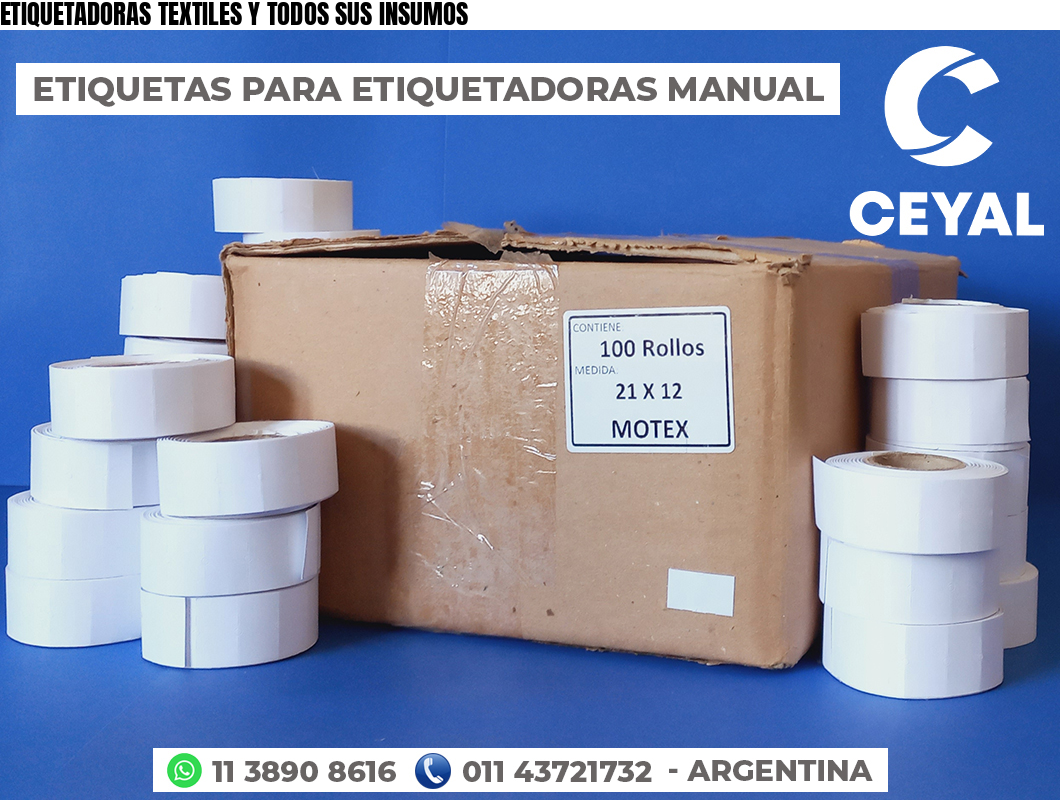 ETIQUETADORAS TEXTILES Y TODOS SUS INSUMOS