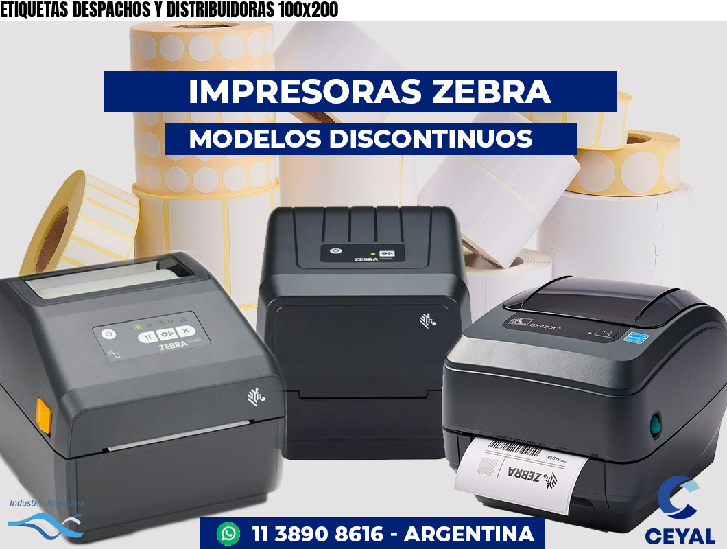 ETIQUETAS DESPACHOS Y DISTRIBUIDORAS 100x200