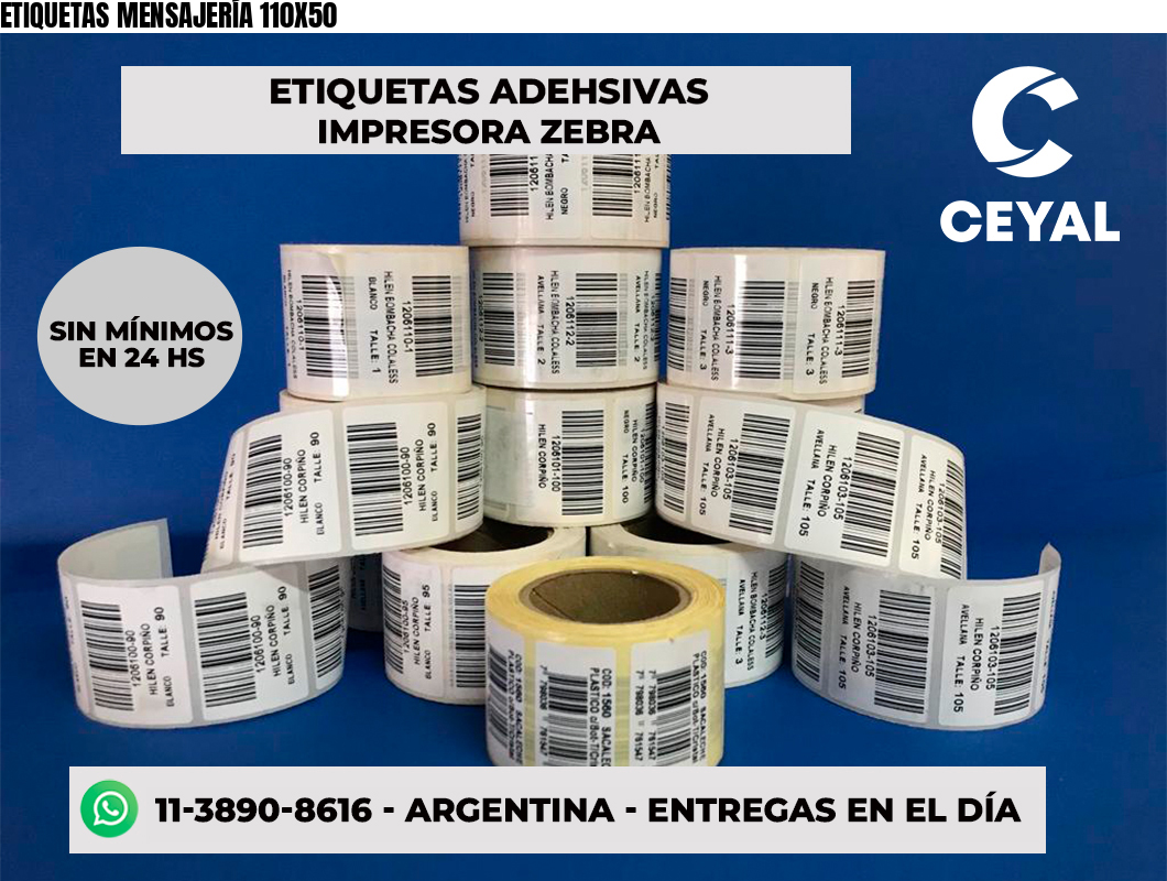 ETIQUETAS MENSAJERÍA 110X50