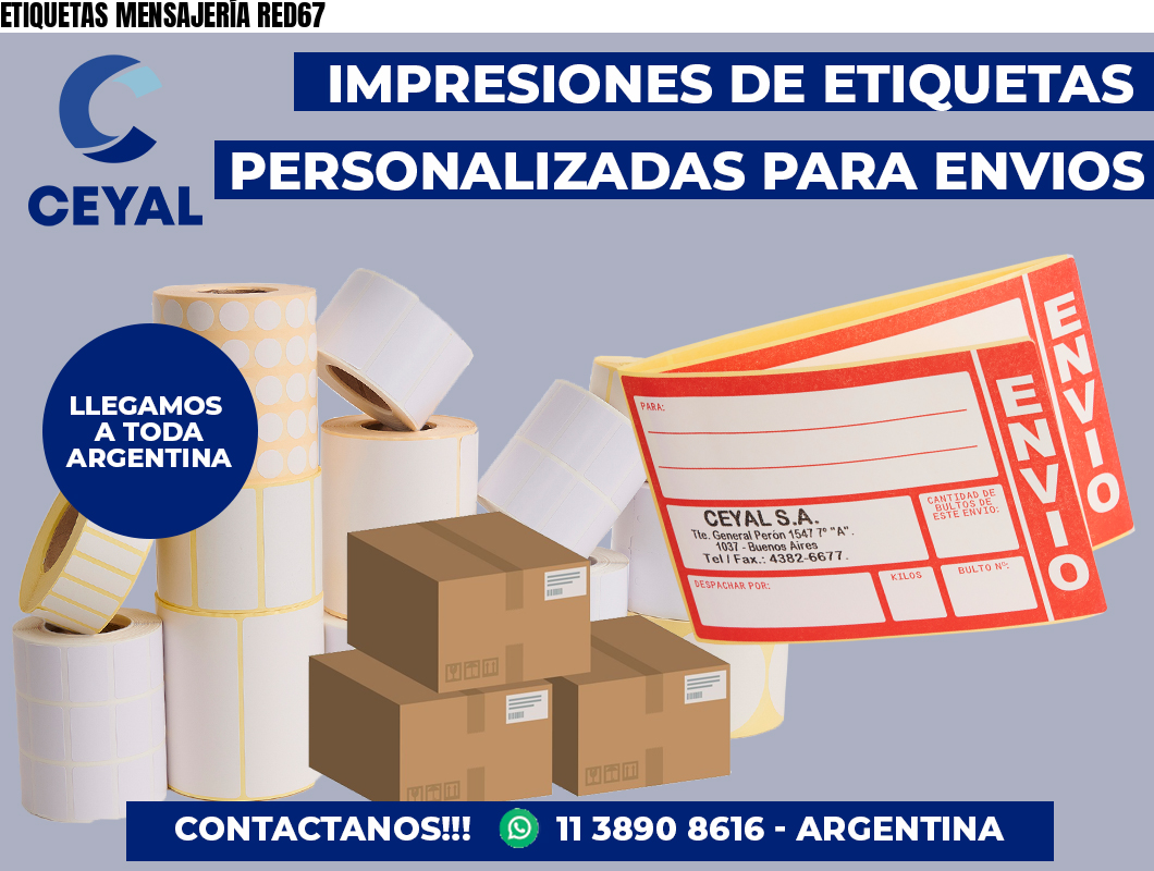 ETIQUETAS MENSAJERÍA RED67