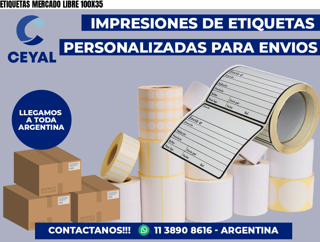 ETIQUETAS MERCADO LIBRE 100X35