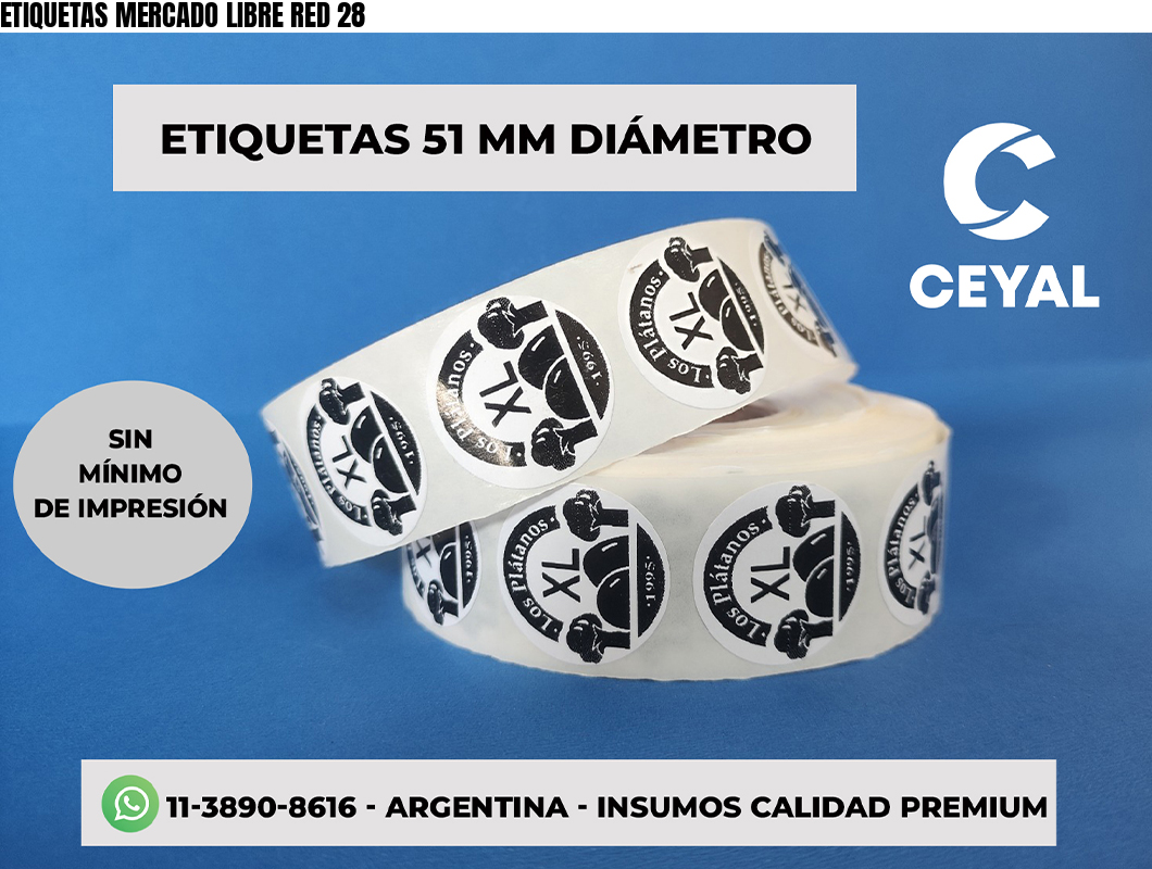 ETIQUETAS MERCADO LIBRE RED 28