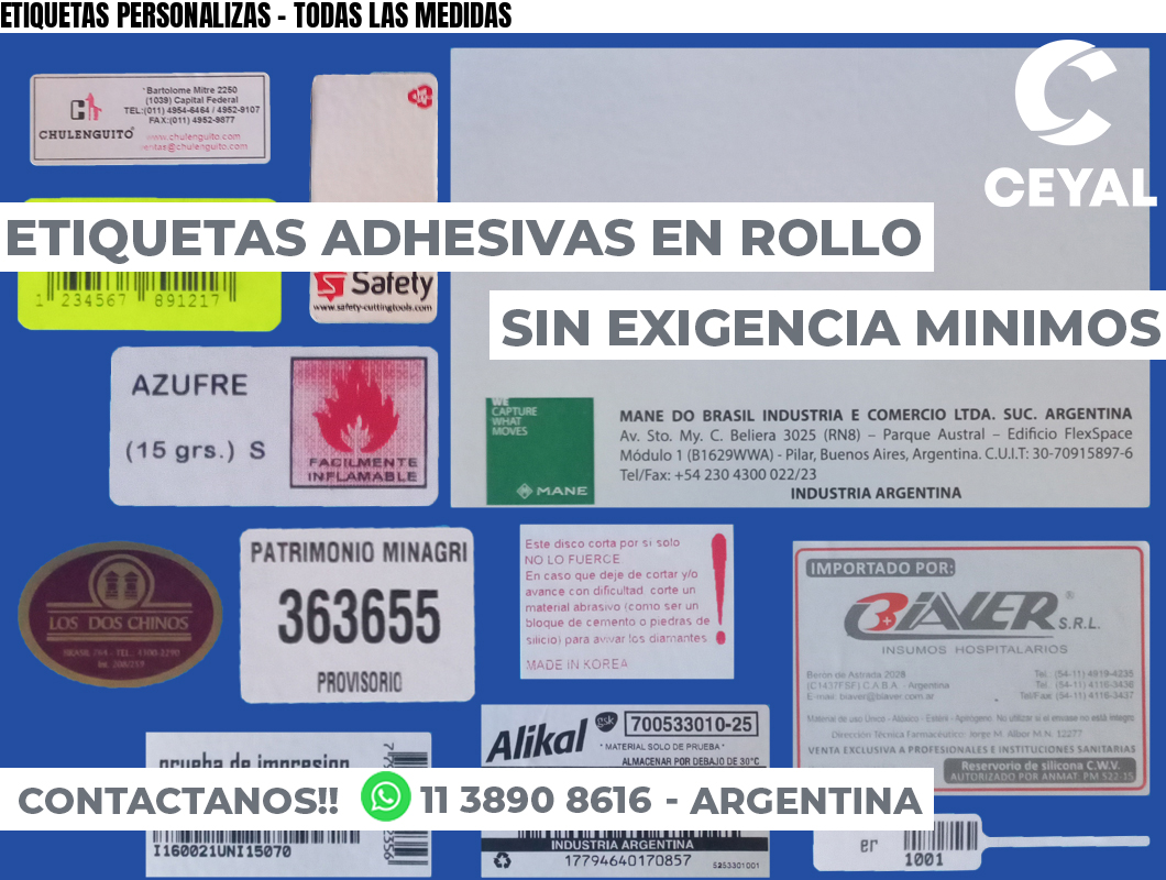 ETIQUETAS PERSONALIZAS – TODAS LAS MEDIDAS